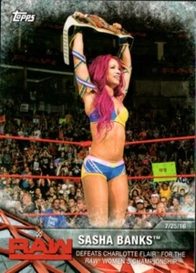 2017 Topps WWE División Femenina - Partidos y Momentos de la WWE #WWE-1 Sasha Banks - Imagen 1 de 2