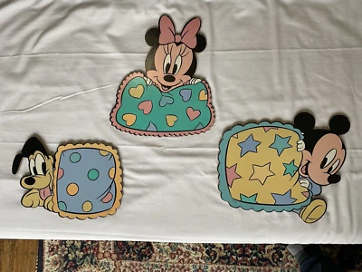 Disney Minnie Mickey Mouse Vintage Cartón Prensado Guardería Decoraciones de Pared Foto 1 de 4