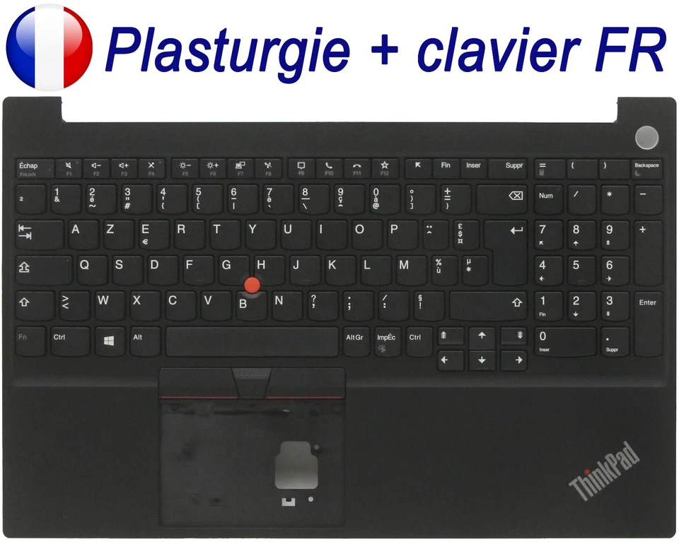 Plasturgie + Clavier Français AZERTY pour LENOVO ThinkPad E15 - Photo 1/1