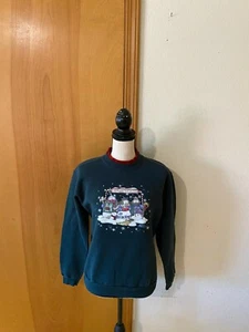 Morning Sun Mock Neck Sweatshirt S SNOW PLACE LIKE HOME Snow People Christmas - Picture 1 of 7