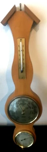 VINTAGE MID CENTURY STOCKBURGER MADE IN GERMANY WOODEN 3 IN ONE BAROMETER - Picture 1 of 6