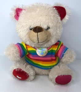Camicia arcobaleno Dan Dee Greenimals Bear peluche cuore in piedi - Foto 1 di 8