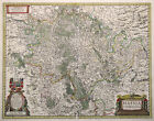 North Hesse Original Copperplate Map De Wit 1680