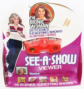 Six Million Dollar Man Bionic Woman Vintage See-A-Show Viewer MISP 1976 Kenner - Picture 1 of 10