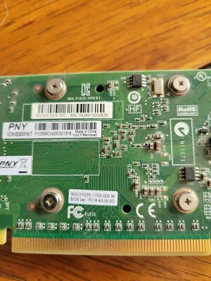 PNY VCNVS300X16-T Nvidia Quadro NVS 300 512MB PCIe 2.0 x16 GPU 35-4 USED - Image 1 of 3