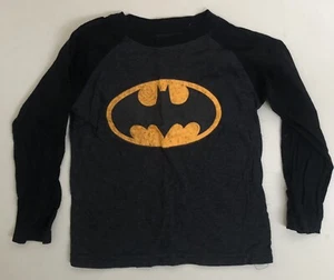 Batman Boy’s Kids Black Long Sleeve Shirt Size 4 T Fast Shipping! - Picture 1 of 4