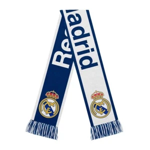2024 Real Madrid C.F. Official Licensed Soccer Scarf White with Blue Print - Picture 1 of 2