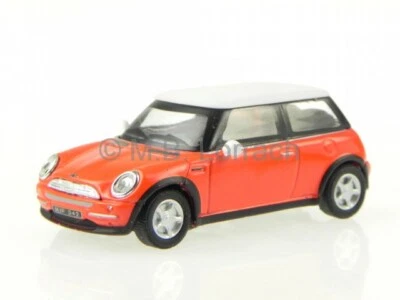 Mini Cooper rosso tetto bianco modellino C171BND-005 Cararama 1/72 - Immagine 1 di 3