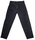Vintage Levi's 550 entspannte Passform Jeans Größe 38x32 (36x31) schwarz konischer Denim 1996 USA