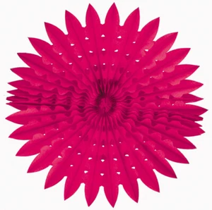 3PK 26" Carta velina natalizia a nido d'ape rosa fucsia ventagli da appendere decorazione - Foto 1 di 3