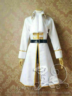 Gintama Silver Soul Imai Nobume Cosplay Costume White Uniform # - Image 1 of 4