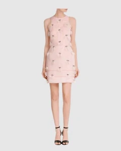Fendi beaded silk organza dress with fur embellishments. Made in Italy. XXS-XS - Picture 1 of 9