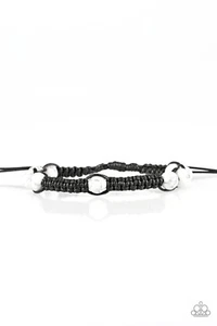 Pulsera Endurance Blanco Estilo Urbano Cuerda Tirón Paparazzi - Imagen 1 de 2