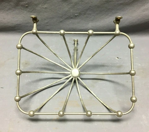Extra Large Antique Wall Mount Sponge Holder Nickel Brass Bath Soap VTG 818-21B Cover