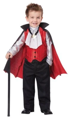 Lindo Vestido Elegante Dapper Vampiro Conde Drácula Halloween Niño Pequeño Disfraz Foto 1 de 2