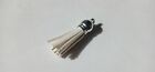4cm faux leather suede tassel craft keychain keyring Silver Cap UK Stock