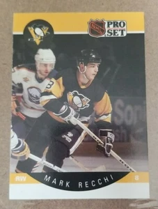 1990 PRO SET HOCKEY MARK RECCHI RC CARD #239 PITTSBURGH PENGUINS - Picture 1 of 2