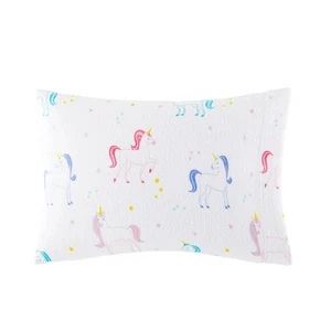 Funda de almohada de franela 100 % algodón - suave, transpirable y tamaño - unicornio - Imagen 1 de 6