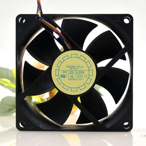 For YATE LOON D80BH-12(HH) 12V 0.30A 8025 Power Supply Inverter Cooling fan 4Pin - Afbeelding 1 van 2