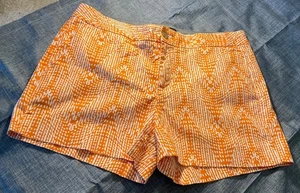 Banana Republic Damen Shorts Hampton Fit orange weiß Muster Größe 8 - Bild 1 von 8