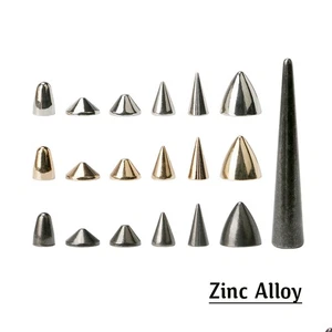 Cone Screw Back Metal Studs Leather-craft Rivet Bullet Spikes Spots - Picture 1 of 33