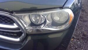 2011 12 13 Dodge Durango Driver Headlight Lamp w/ Chrome Bezel *BROKEN TAB*