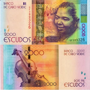 CAPE VERDE 2000 Escudos from 2014, Cesária Évora, Morna Singer, P74, UNC - Picture 1 of 3