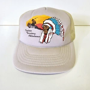 Gorra para camioneros del territorio indio de Oklahoma buen estado - Imagen 1 de 7