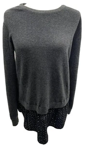 Ellen Tracy Sweater Tunic Long Sleeved Sweater Top Shirt Blouse Gray Size XL - Picture 1 of 6