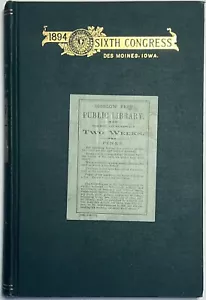 1894 SCOTCH IRISH SOCIETY AMERICA SIXTH CONGRESS DES MOINS IOWA PROCEEDINGS 6TH - Picture 1 of 12