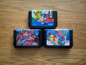 Sonic, Strider & KLAX Japan MegaDrive Mega Drive Carts Only! 3 Classic Games! - Picture 1 of 21
