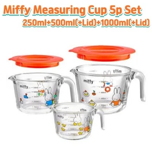 Miffy Hitzebeständiger Glas Messbecher 5p 1L (33,8oz) 500ml (16,9oz) 250ml (8,5oz - Bild 1 von 16