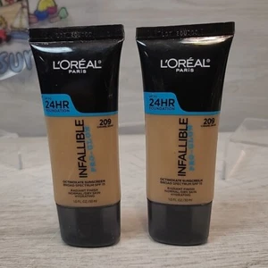 L'OREAL Infallible Pro Glow finitura radiante pelle normale secca caramello beige x2 209 - Foto 1 di 5