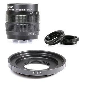 Fujian 35mm F1.7 CCTV Movie Lens for Fuji Fujifilm X-Pro1 X-Pro3 X-Pro2 XA3 XA2 - Picture 1 of 7