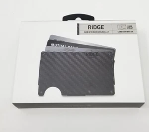 New Ridge Slim RFID Blocking Wallet 3K Cash Strap Carbon Fiber Sealed 12 Cards - Picture 1 of 2