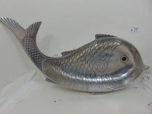 Arthur Court 1977 Koi Fish Carnelian Eyes Serving Bowl Dish Vintage Rare - Picture 1 of 7