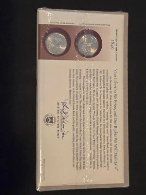 2008 P&D Us Mint Iowa Quarters, 1 St Day Issue cover - Image 1 of 2
