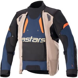 Alpinestars Men's Motorcycle Jacket L Halo Drystar - Blau-Khaki-Orange