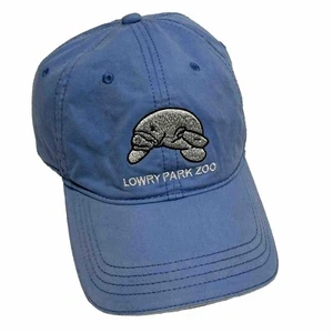 Lowry Park Zoo Youth Hat Adjustable Ball Cap Baseball Blue Manatee Vacation - Picture 1 of 10
