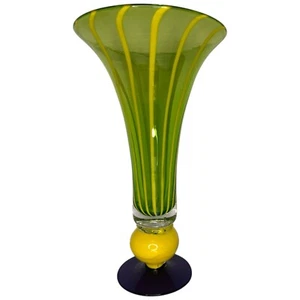 Atemberaubender Vintage Murano? Studio Art Glas 11 3/4" mundgeblasene Tulpenvase lesen - Bild 1 von 17