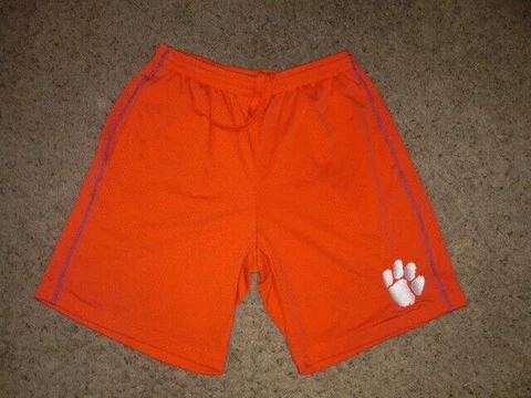 CLEMSON TIGERS sewn embroidered athletic SHORTS men's Large Cover