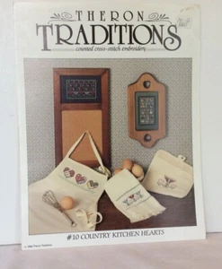 Theron Traditions #10 Country Kitchen Hearts Cross Stitch Pattern Leaflet Book - Picture 1 of 2