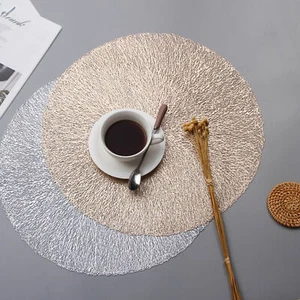 Round Placemats Dining 38cm Woven Kitchen Anti-Skid Table Mat Heat-Resistant - Picture 1 of 29