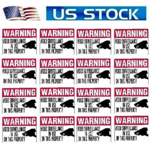 WINDOW STICKERS FOR HOME STORE SECURITY SYSTEM WARNING CAMERAS ALARMS ARE IN USE - Picture 1 of 3