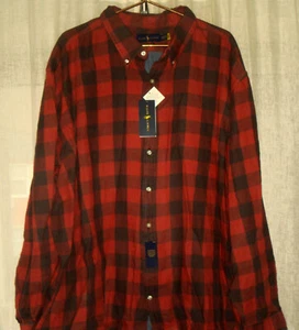 POLO RALPH LAUREN 4XB 4X Men’s Lined Red Plaid Flannel Shirt NWT - MSRP $110 - Picture 1 of 7