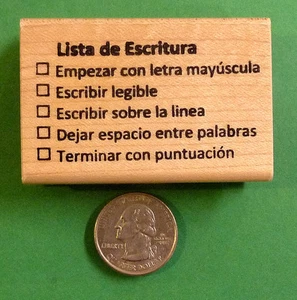 Lista de Escritura -- Estampilla para profesor de español - Imagen 1 de 2