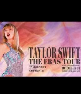 2 TAYLOR SWIFT AMC ERAS TOUR MOVIE TICKETS LITTLE ROCK ARKANSAS OCTOBER 14 6PM - Picture 1 of 1