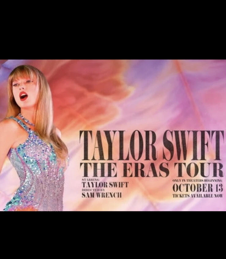 2 TAYLOR SWIFT AMC ERAS TOUR MOVIE TICKETS LITTLE ROCK ARKANSAS OCTOBER 14 6PM - Image 1 of 1