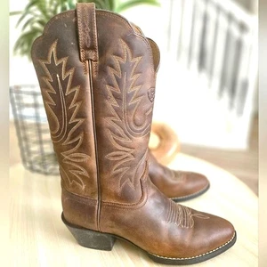 Bota para mujer Ariat Heritage Western Toe marrón envejecido 10001021 talla 6C. - Imagen 1 de 10