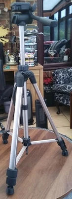 Lightweight 68"/172cm Tripod For Phone Camera Scope 1/4" Screw Mount Panhead - Image 1 of 4